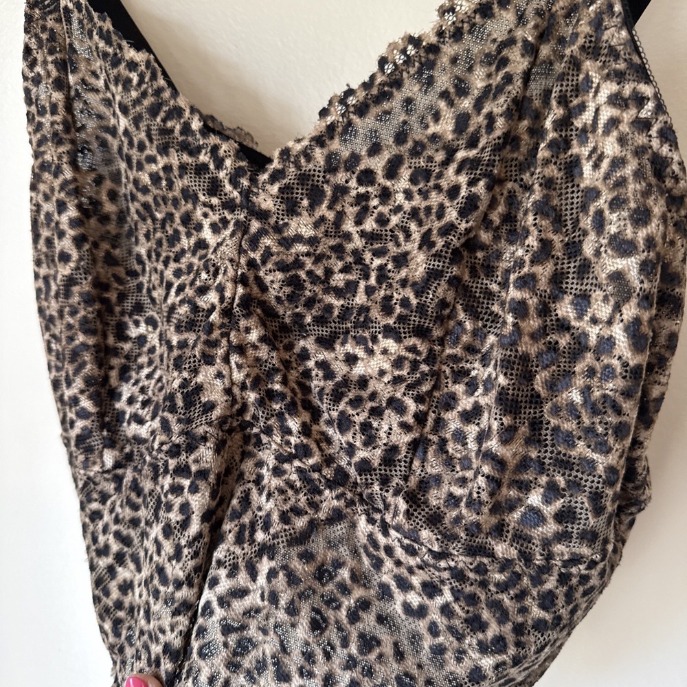 Torrid Babydoll Top Animal Print Mesh Size 1X Shirt Cheetah Fairy Grunge‎ Layers